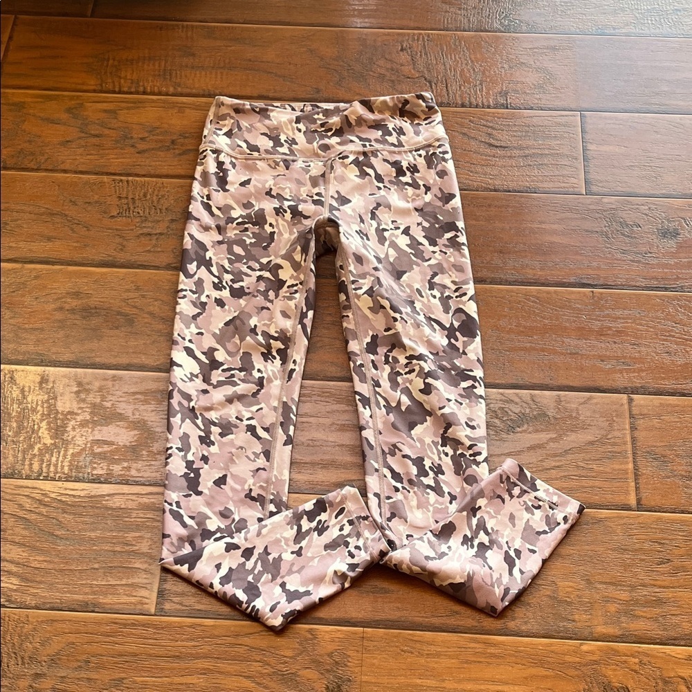 Athleta Gurl Kids Camo Leggings - Brown and Pink